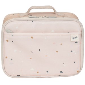 Lunch bag en tissu recyclé terrazzo rose