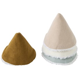 Lot de 4 cônes pare pipi en popeline nature