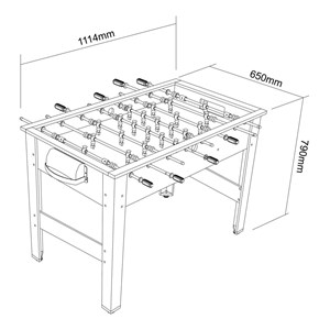 Babyfoot spin kick chêne-noir