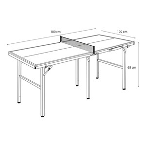 Table ping-pong midi 1800 pliable bleue