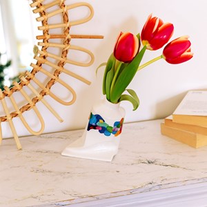 Petit vase  multicolore