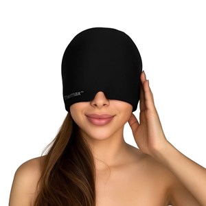 Bonnet  anti-migraine chaud et froid icethermax - soulagement naturel Noir