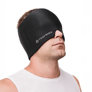 Bonnet  anti-migraine chaud et froid icethermax - soulagement naturel Noir