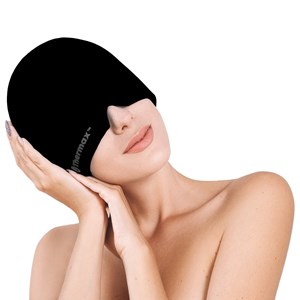 Bonnet  anti-migraine chaud et froid icethermax - soulagement naturel Noir