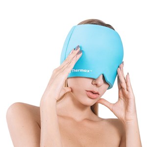 Bonnet  anti-migraine chaud et froid icethermax - soulagement naturel Bleu
