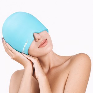 Bonnet  anti-migraine chaud et froid icethermax - soulagement naturel Bleu
