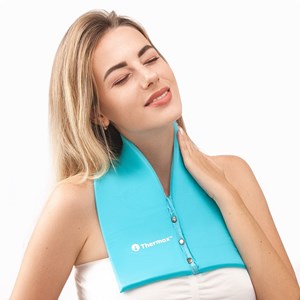 Bande nuque & thorax chaud et froid icethermax - détence cervical naturel Bleu