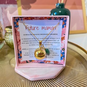 Bola de grossesse or aventurine