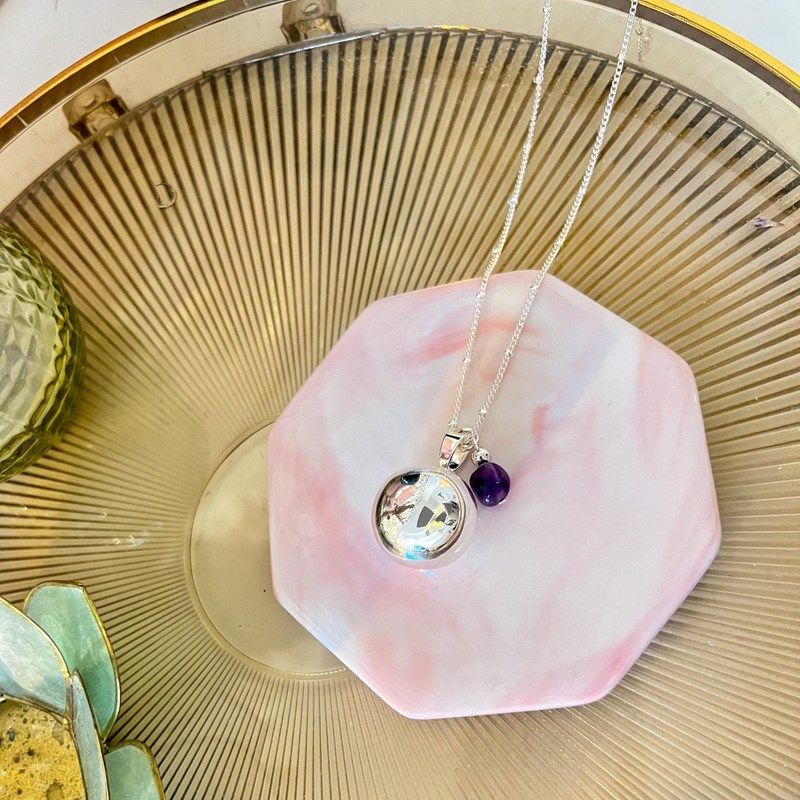 Bola de grossesse argent amethyste