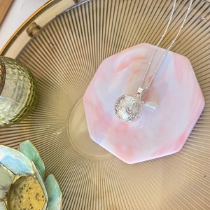 Bola de grossesse gravé argent lune