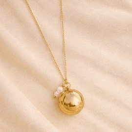 Bola de grossesse or avec deux perles