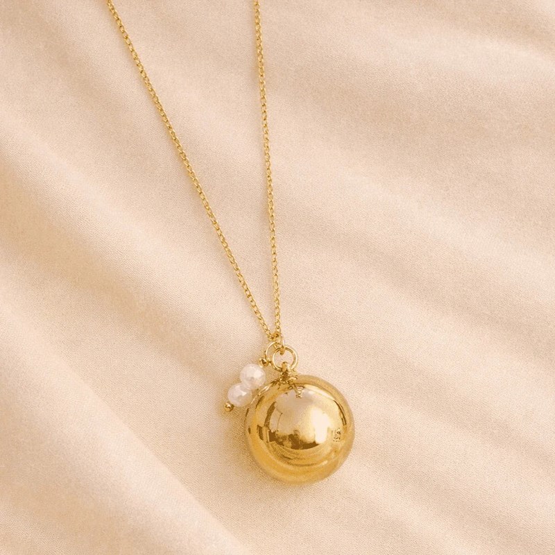 Bola de grossesse or avec deux perles