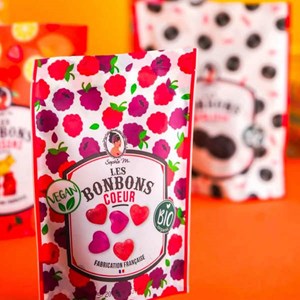 Bonbons cœurs - bio, vegan, sans lactose et sans gluten