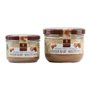 Véritable pâte à tartiner bio noisette chocolat au lait sans huile de palme