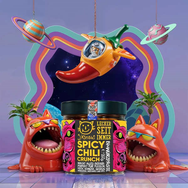 Spicy chili crunch - huile pimentée croustillante bio aux cacahuètes