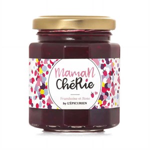 Confiture maman chérie - framboise et rose