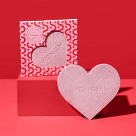 Cœur en chocolat blanc et éclats croquants d'amandes venchi