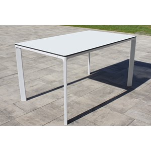 Ensemble repas de jardin 6 places en aluminium laqué