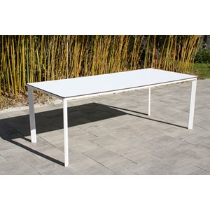 Ensemble repas de jardin 8 places en aluminium laqué