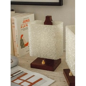 Paire de lampes texturées en bois n°694