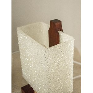 Paire de lampes texturées en bois n°694