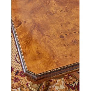 Table basse de style empire en loupe d'orme n°473