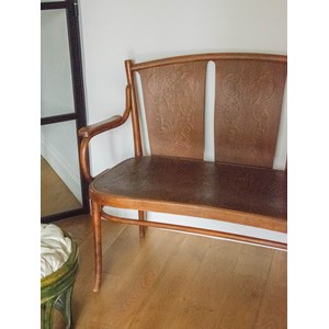 Banquette thonet en bois foncé n°42