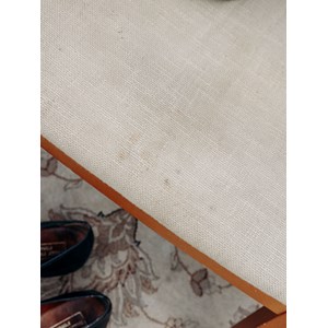 Fauteuil en bois clair et tissu n°858