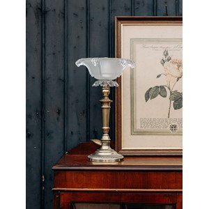 Paire de lampes en laiton et verre n°484