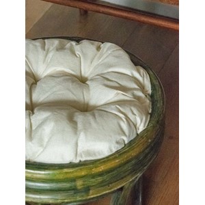 Pouf en rotin vert n°77