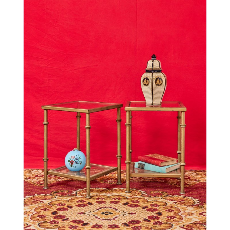 Debongout - Paire table basse en laiton n°800