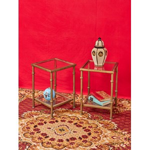 Paire table basse en laiton n°800