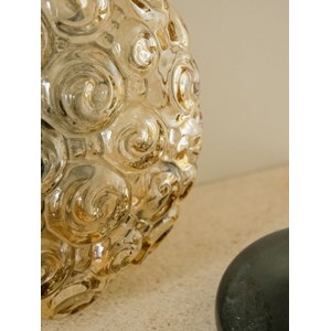 Applique en verre fumé orange n°123