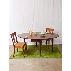 Grande table à manger pliante en acajou massif n°601