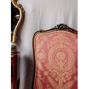 Pare-feu de cheminée en bois et tissu n°17