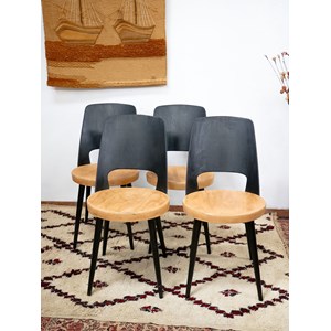 Lot de 4 chaises en hêtre n°1250