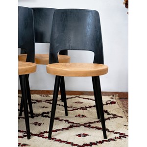 Lot de 4 chaises en hêtre n°1250