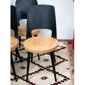 Lot de 4 chaises en hêtre n°1250