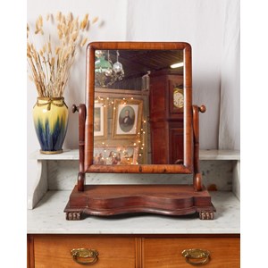 Miroir art déco en bois pour coiffeuse n°992