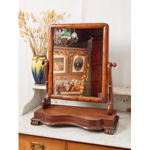 Miroir art déco en bois pour coiffeuse n°992