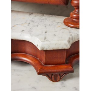 Miroir art déco pour coiffeuse en marbre blanc n°991