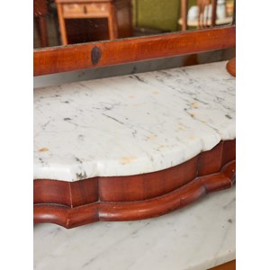 Miroir art déco pour coiffeuse en marbre blanc n°991