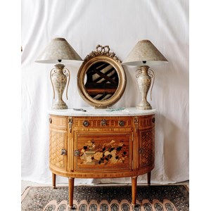 Commode en bois et marbre n°242