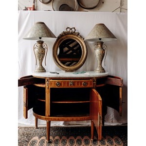 Commode en bois et marbre n°242