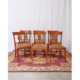 Lot de 6 chaises en bois style empire n°996