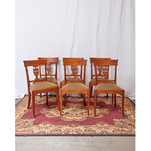 Lot de 6 chaises en bois style empire n°996