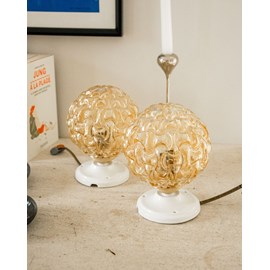 Paire d'appliques en verre fumé n°486