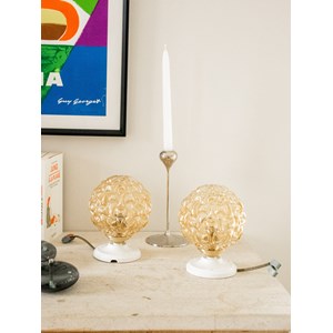 Paire d'appliques en verre fumé n°486