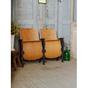 Strapontins de cinéma en bois n°1276