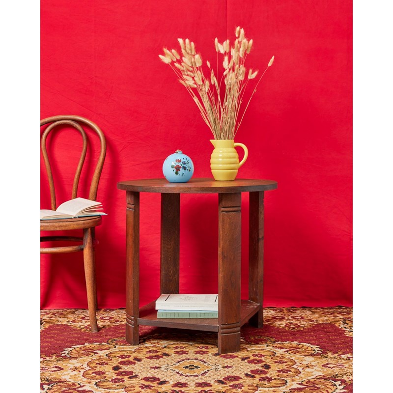 Table d'appoint art déco en bois n°694